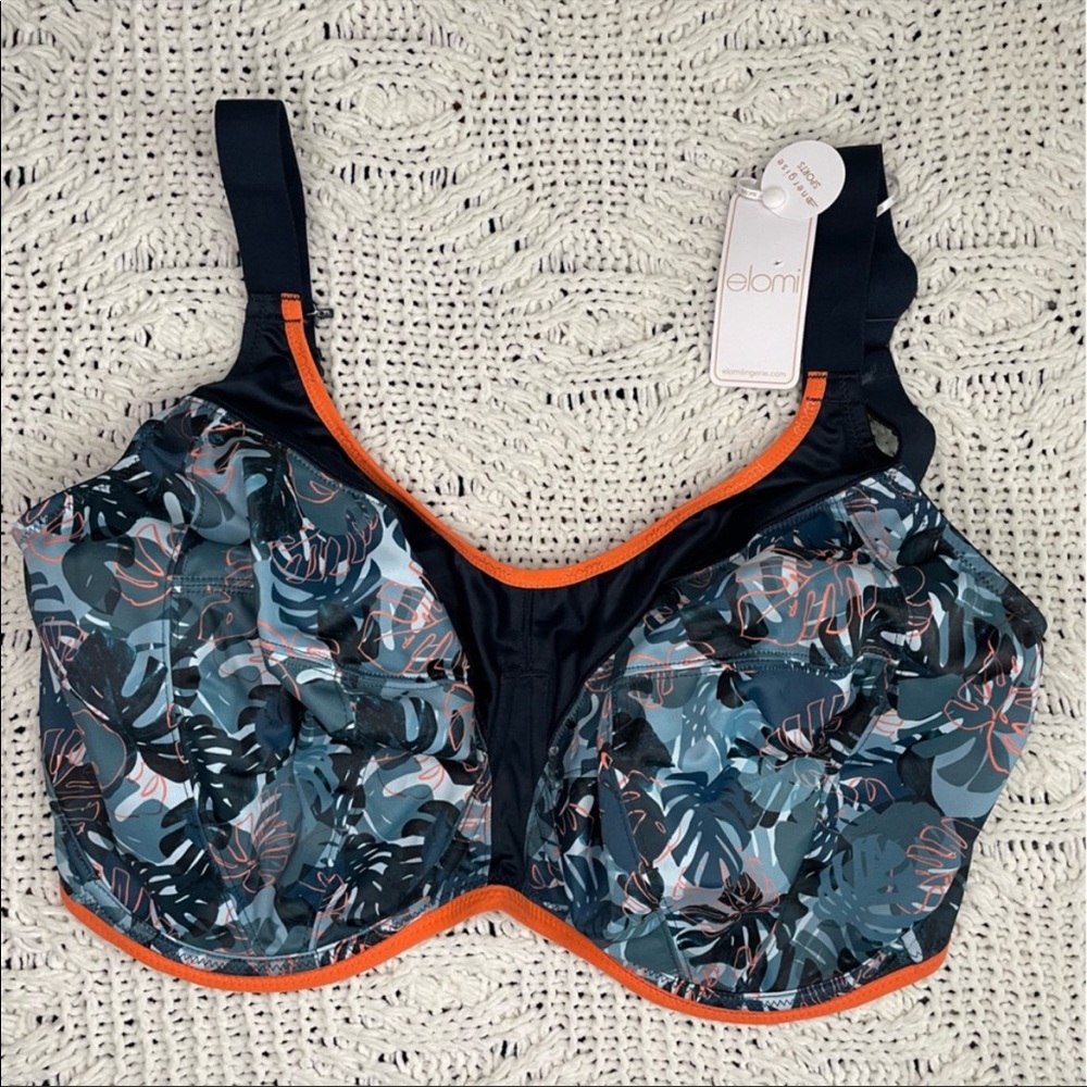 Elomi 34J Energise Camotropic Convertible Sports Bra EL8042 NWT